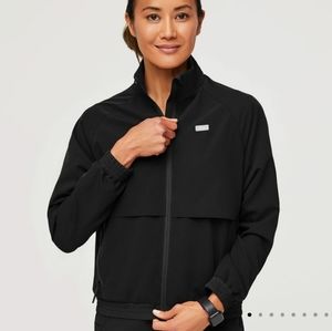 Figs Small Sydney Scrub Jacket Black NWT